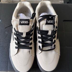 Vans Men's Cream Canvas Sneakers